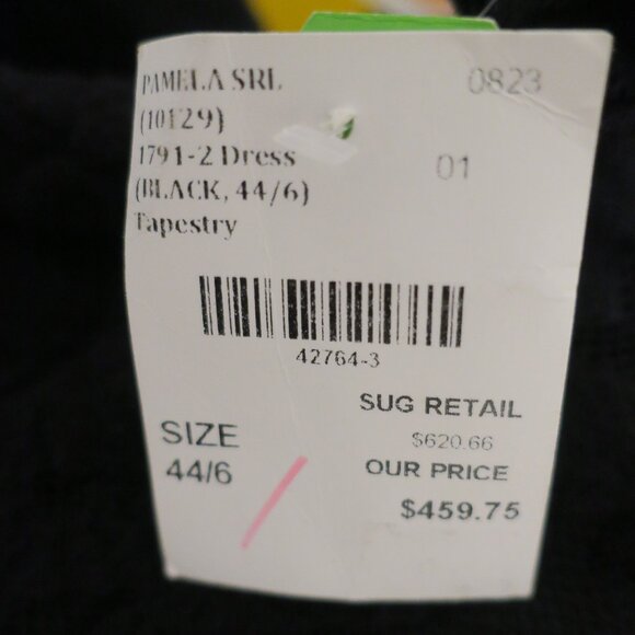 Women's Dress Pamela Milano Black Wool Lace Size 44/6 NWT - Picture 4 of 4